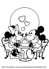 Kleurplaat Valentijnsdag Mickey Minnie Mouse